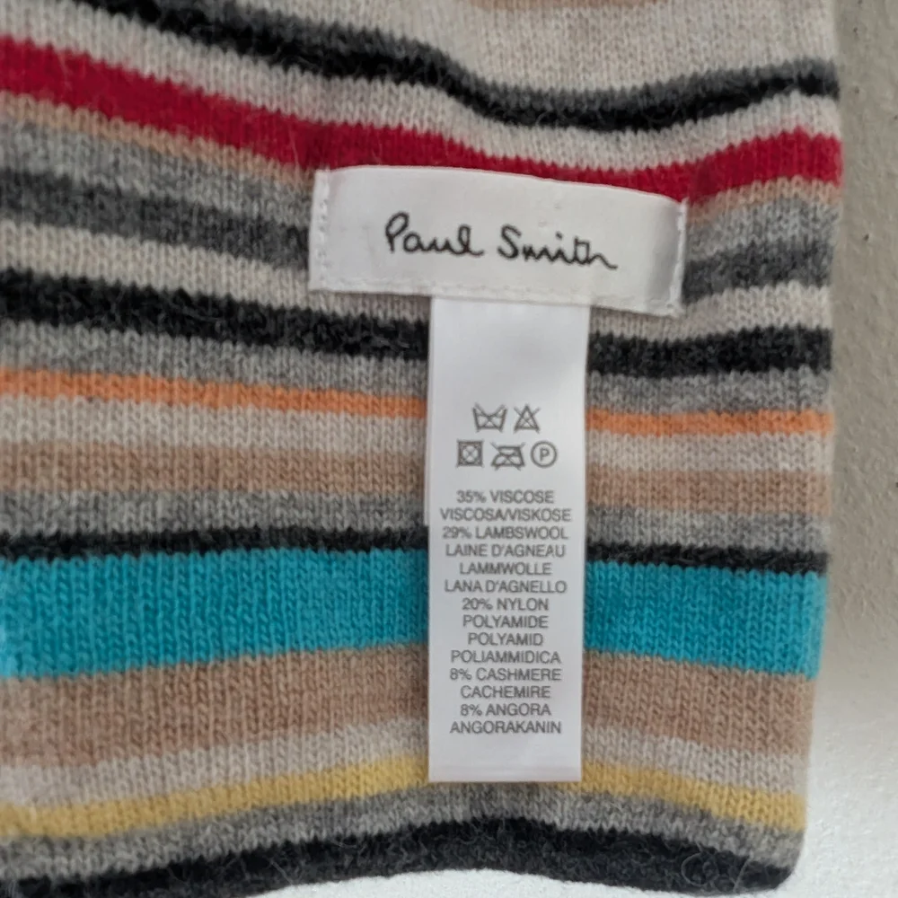 Paul Smith Colorful Striped Knit Scarf